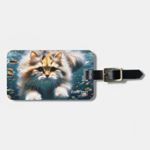 Fantasy Niedlich Cat Baden Unterwasser Gepäckanhänger