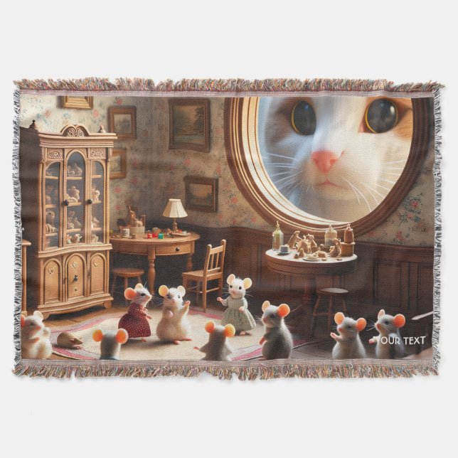 Fantasy Niedlich Cat Eye Mouses Decke (Vorderseite)