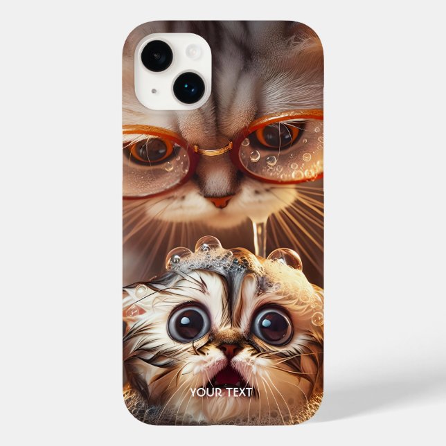 Fantasy Niedlich Cat Washing Kitten Case-Mate iPhone 14 Plus Hülle (Rückseite)