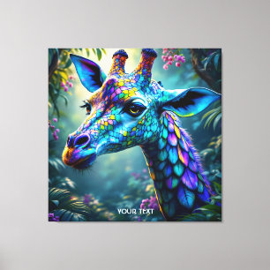 Fantasy Niedlich Chameleon like Giraffe Leinwanddruck