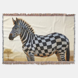 Fantasy Niedlich Checked White Zebra Decke