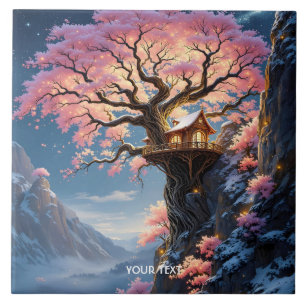 Fantasy Niedlich Cherry Blossom Trem Fliese