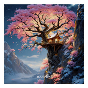 Fantasy Niedlich Cherry Blossom Trem Poster