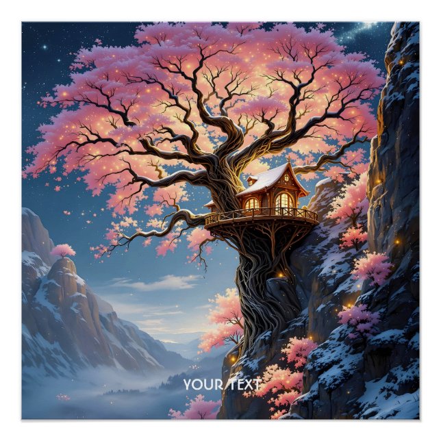 Fantasy Niedlich Cherry Blossom Trem Poster (Vorderseite)