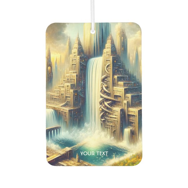 Fantasy Niedlich City Colossal Wasserfall Autolufterfrischer (Vorderseite)