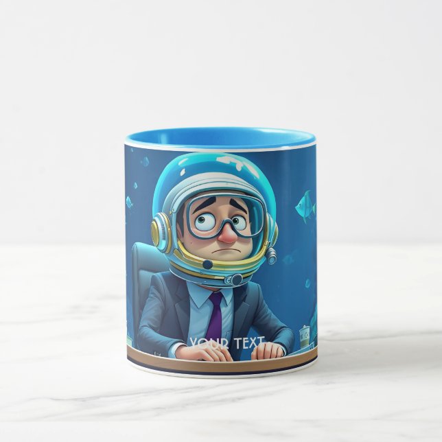 Fantasy Niedlich Clerk Unterwasserhelm Tasse (Zentrum)