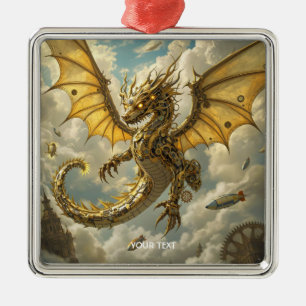 Fantasy Niedlich Clockwork Dragon Skies Ornament Aus Metall