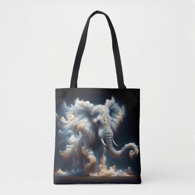 Fantasy Niedlich Clouds Elephant Smoke Tasche (Vorderseite)