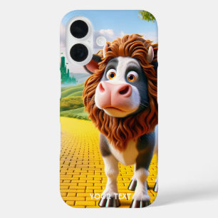 Fantasy Niedlich Cow Lion Road iPhone 16 Hülle