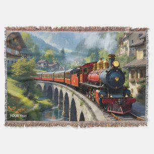 Fantasy Niedlich Crimson Antique Train Decke