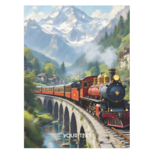 Fantasy Niedlich Crimson Antique Train Tischdecke