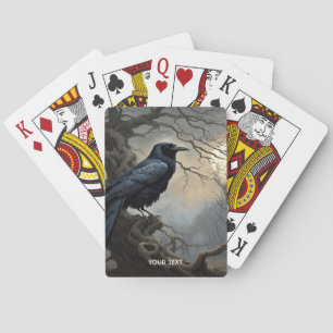 Fantasy Niedlich Crow Tree Dunkelheit Spielkarten