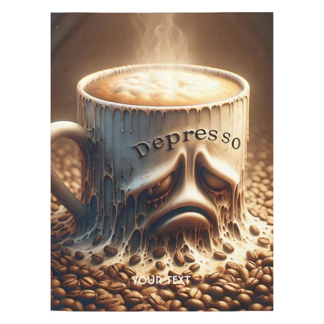 Fantasy Niedlich Cup Coffee Depressionen Tischdecke (Vorderseite)