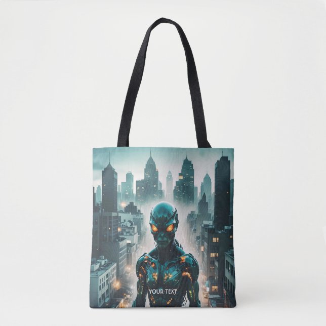 Fantasy Niedlich Cyborg Abend City Tasche (Vorderseite)