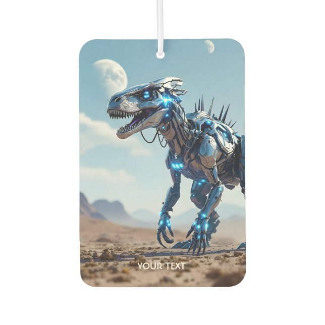 Fantasy Niedlich Cyborg Dinosaur-Wüste Autolufterfrischer (Vorderseite)
