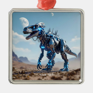 Fantasy Niedlich Cyborg Dinosaur-Wüste Ornament Aus Metall