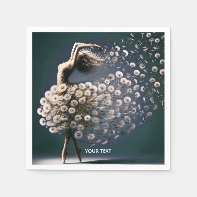 Fantasy Niedlich Dancer Flying Blume Serviette (Vorderseite)