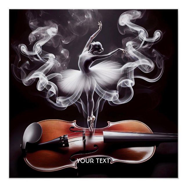 Fantasy Niedlich Dancing Ballerina Violin Poster (Vorderseite)