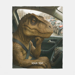 Fantasy Niedlich Dinosaur Autofahrer Auto Fleecedecke