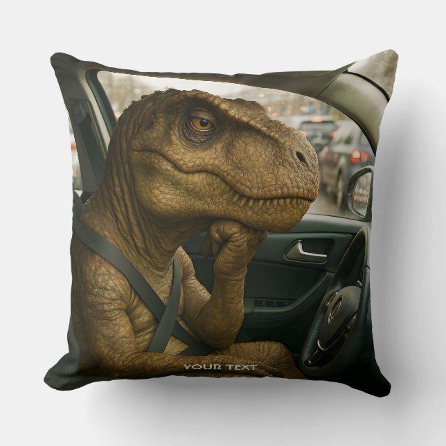 Fantasy Niedlich Dinosaur Autofahrer Auto Kissen (Vorderseite)