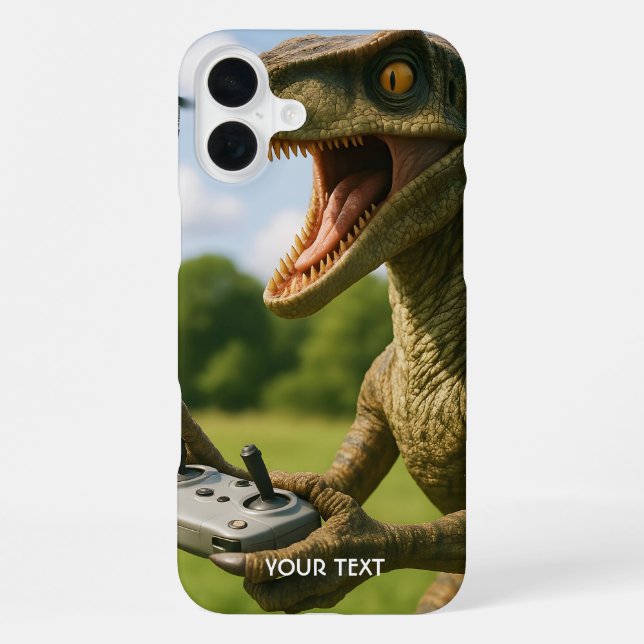 Fantasy Niedlich Dinosaur Drone Forest iPhone 16 Plus Hülle (Rückseite)