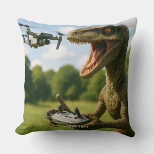 Fantasy Niedlich Dinosaur Drone Forest Kissen