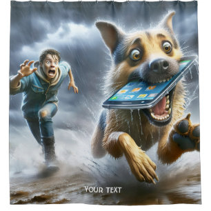 Fantasy Niedlich Dog Boy Phone Duschvorhang
