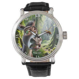 Fantasy Niedlich Donkey Sting Bee Armbanduhr