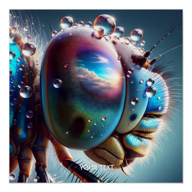 Fantasy Niedlich Dragonfly Macro Foto Poster (Vorderseite)