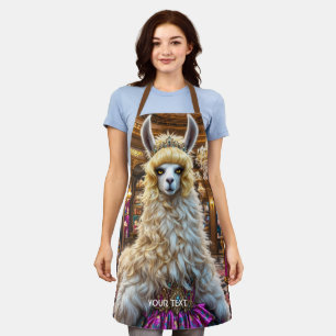 Fantasy Niedlich Drama Llama Queen Schürze