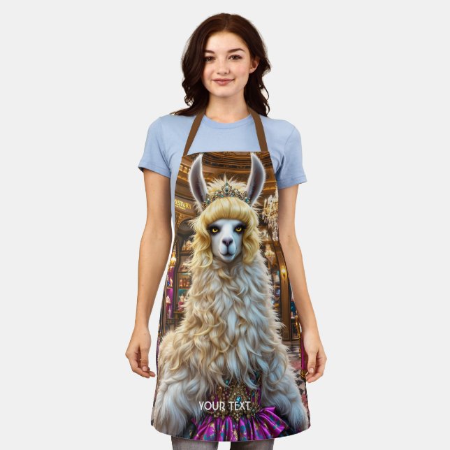 Fantasy Niedlich Drama Llama Queen Schürze (Getragen)