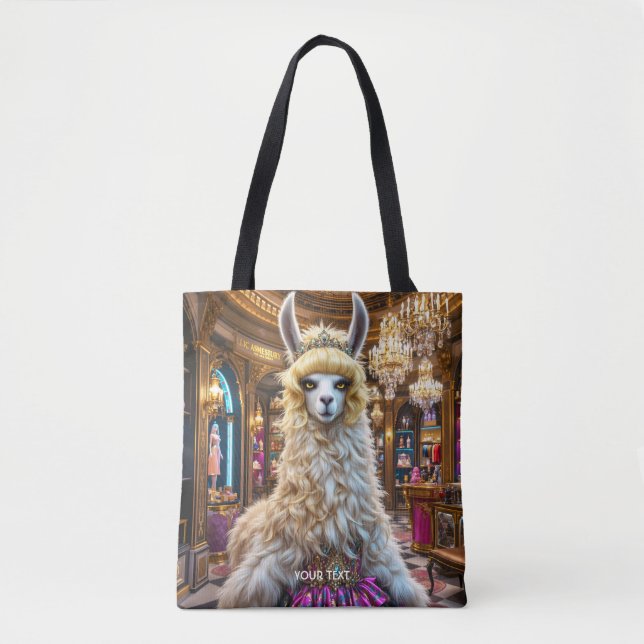 Fantasy Niedlich Drama Llama Queen Tasche (Vorderseite)