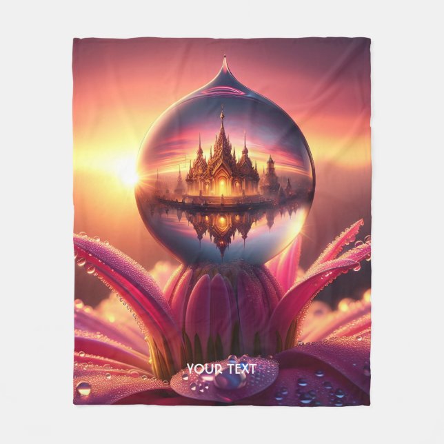 Fantasy Niedlich Drop Dew Blume Fleecedecke (Vorderseite)