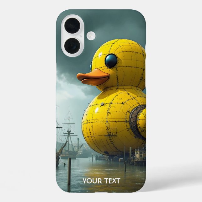 Fantasy Niedlich Duck War Ship iPhone 16 Plus Hülle (Rückseite)