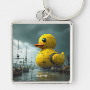 Fantasy Niedlich Duck War Ship Schlüsselanhänger