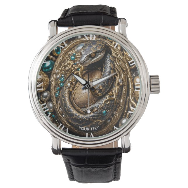 Fantasy Niedlich Eggs Schlange Schmuck Armbanduhr (Vorderseite)