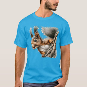 Fantasy Niedlich Eichhörnchen Farbe Zunge T-Shirt