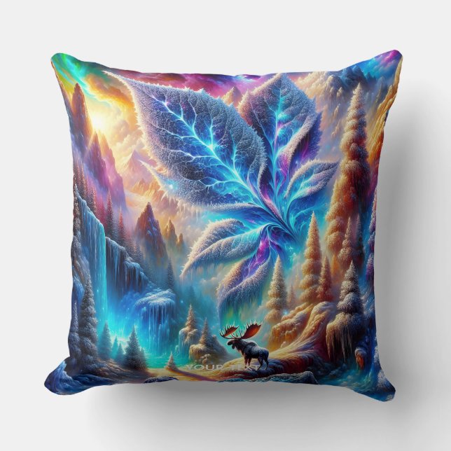 Fantasy Niedlich Elch Leaf Colors Kissen (Vorderseite)