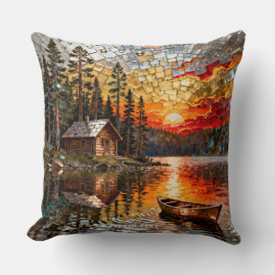 Fantasy Niedlich Embossed Metal Landschaft Kissen
