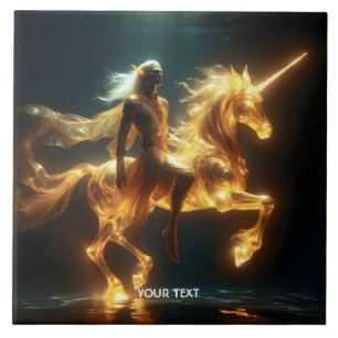 Fantasy Niedlich Ethereal Unterwasser Einhorn Fliese