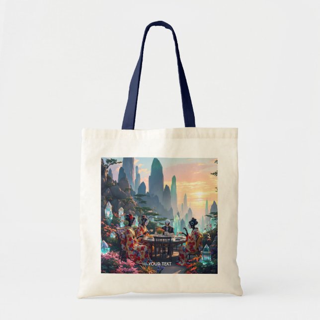 Fantasy Niedlich Exotic Planet Tee Tragetasche (Vorne)