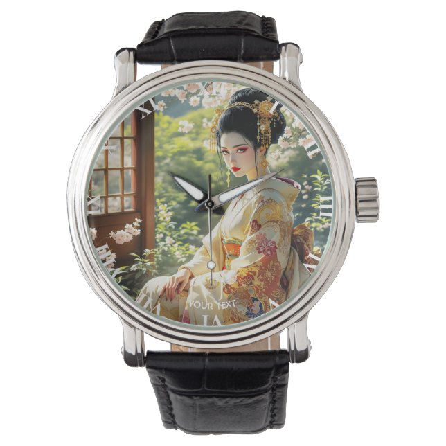 Fantasy Niedlich Extreme Orientale Schönheit Armbanduhr (Vorderseite)