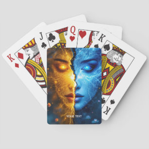 Fantasy Niedlich Face Yellow Blue Spielkarten