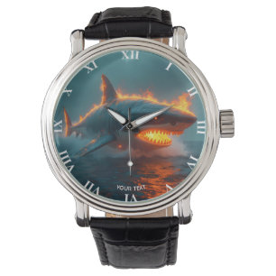 Fantasy Niedlich Fire Sharing Sea Armbanduhr