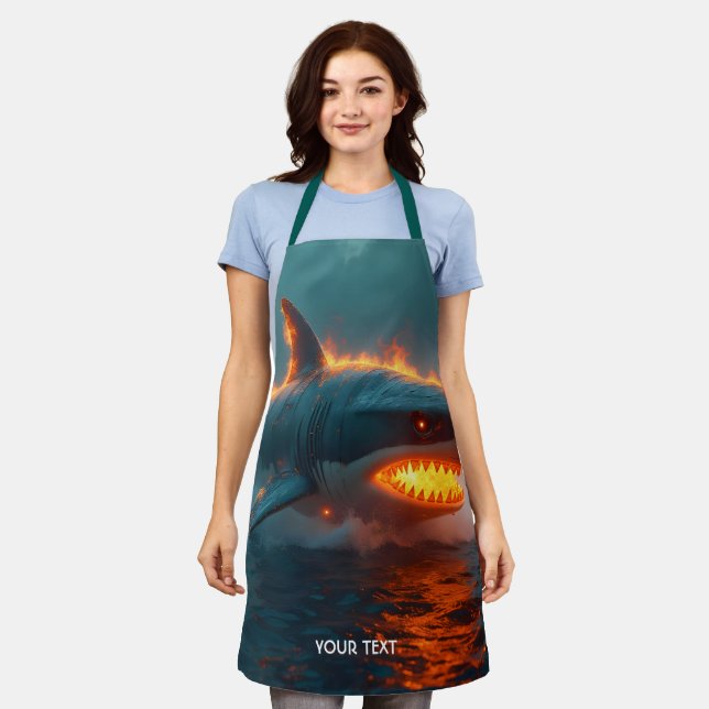 Fantasy Niedlich Fire Sharing Sea Schürze (Getragen)