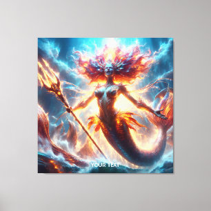 Fantasy Niedlich Fire Water Goddess Leinwanddruck