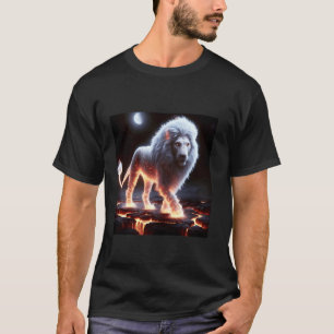 Fantasy Niedlich Flames Smoke Lion T-Shirt