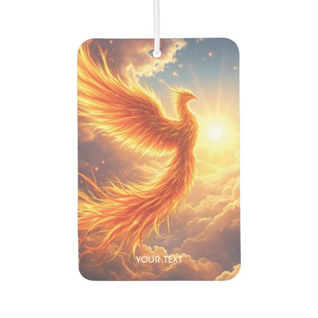 Fantasy Niedlich Flaming Phoenix Steigung Autolufterfrischer (Vorderseite)