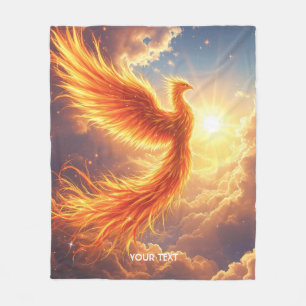 Fantasy Niedlich Flaming Phoenix Steigung Fleecedecke
