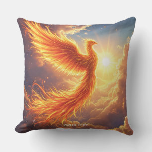 Fantasy Niedlich Flaming Phoenix Steigung Kissen